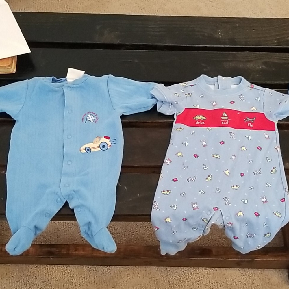 Two blue jumpers